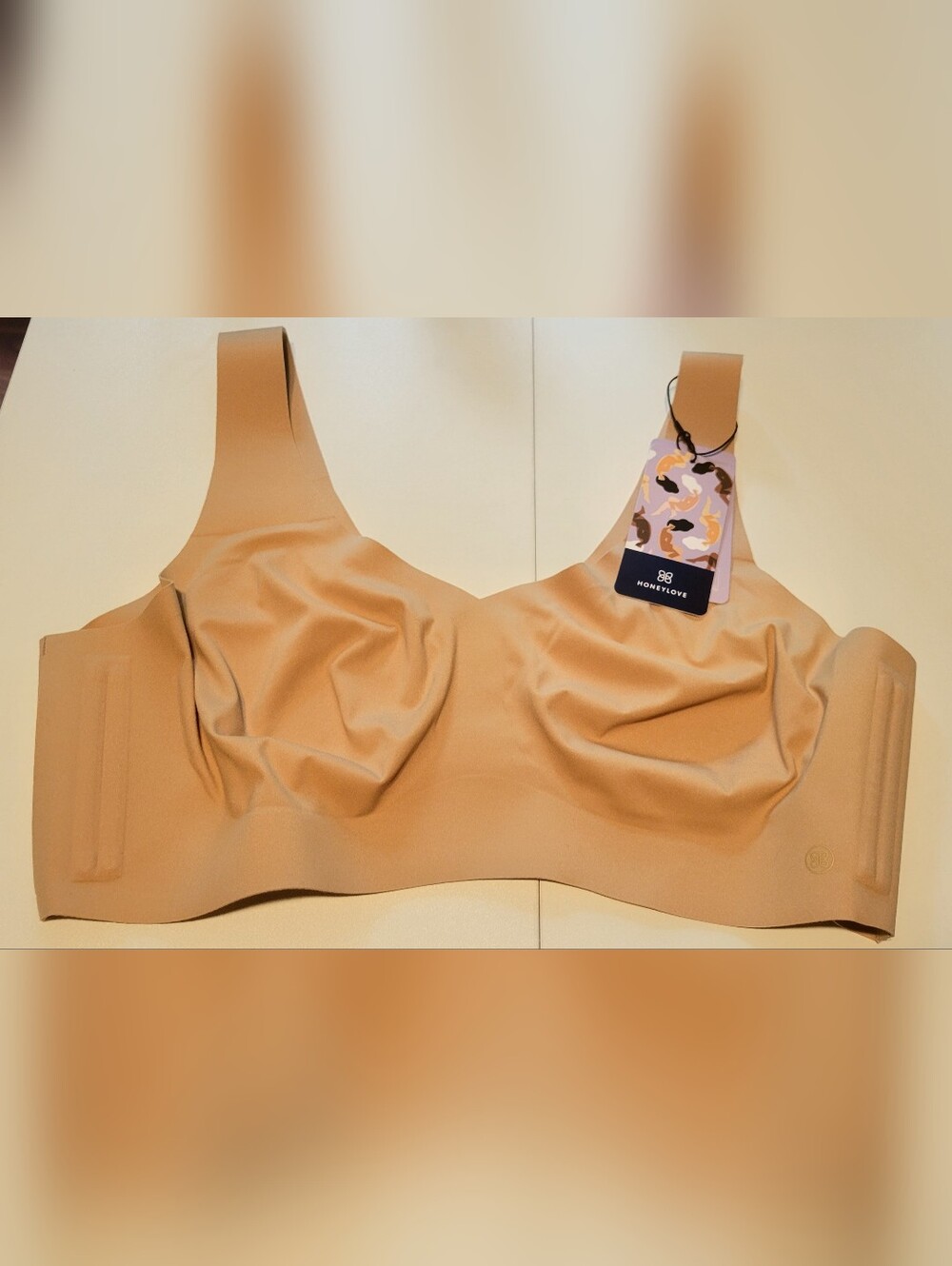 Honeylove Tan Wireless Scoop Softform Bra 1X